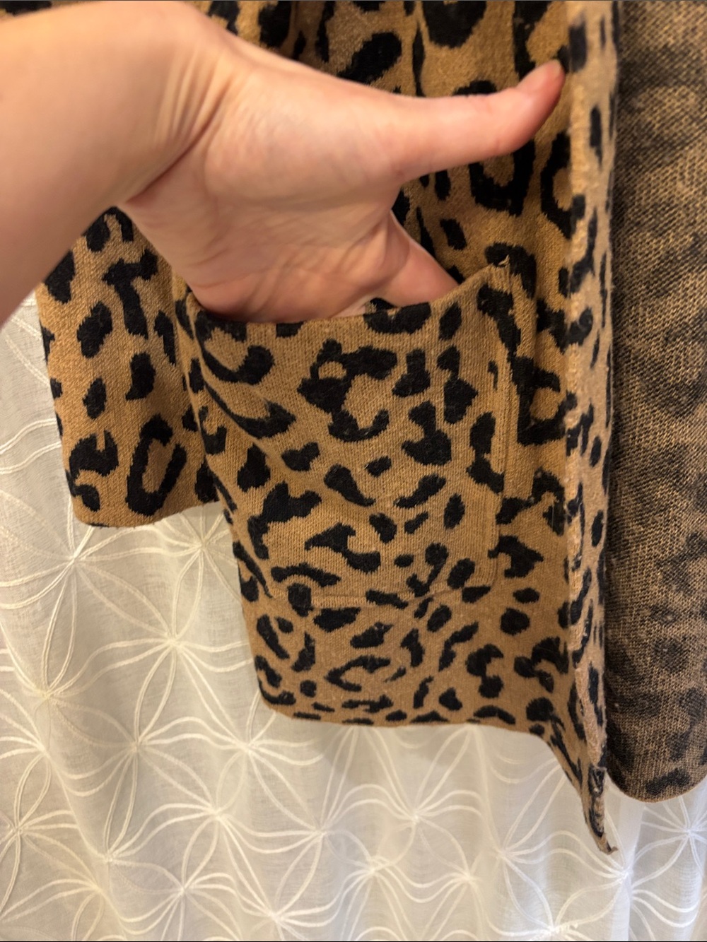 J. Crew Leopard Print Open-Front Blazer Jacket - Tan & Black - Picture 3 of 7